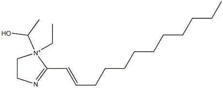 2-(1-Dodecenyl)-1-ethyl-1-(1-hydroxyethyl)-2-imidazoline-1-ium Struktur