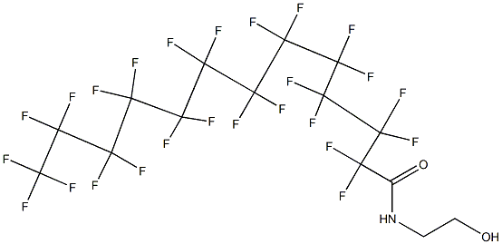 N-(2-Hydroxyethyl)-2,2,3,3,4,4,5,5,6,6,7,7,8,8,9,9,10,10,11,11,12,12,13,13,13-pentacosafluorotridecanamide Struktur