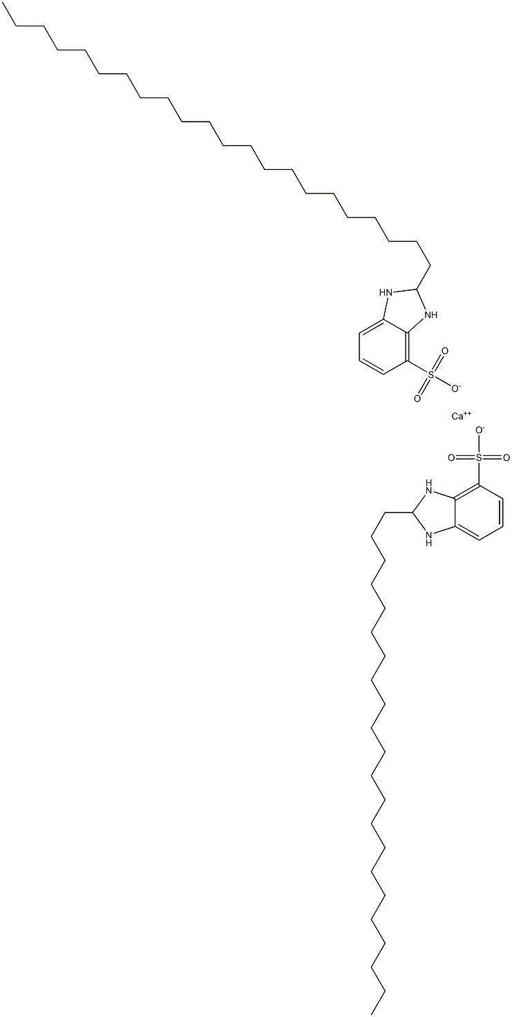 Bis(2,3-dihydro-2-docosyl-1H-benzimidazole-4-sulfonic acid)calcium salt Struktur