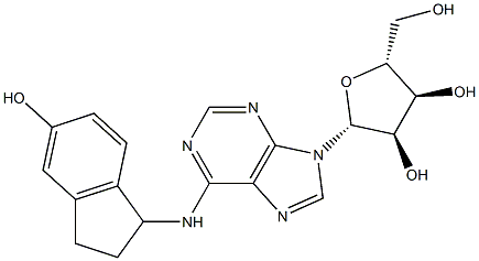 N-[[2,3-Dihydro-5-hydroxy-1H-inden]-1-yl]adenosine Struktur