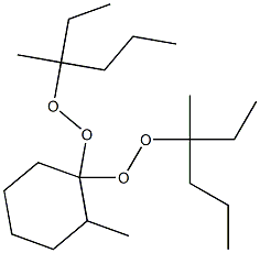 2-Methyl-1,1-bis(1-ethyl-1-methylbutylperoxy)cyclohexane Struktur