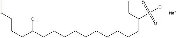 14-Hydroxynonadecane-3-sulfonic acid sodium salt Struktur