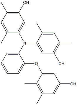 N,N-Bis(5-hydroxy-2,4-dimethylphenyl)-2-(5-hydroxy-2,3-dimethylphenoxy)benzenamine Struktur