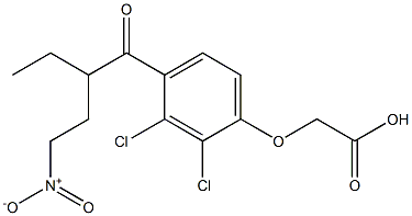 2-[2,3-Dichloro-4-(2-ethyl-4-nitrobutyryl)phenoxy]acetic acid Struktur