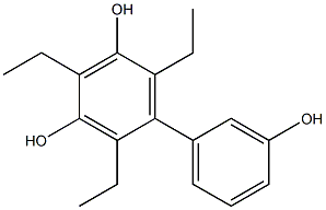 2,4,6-Triethyl-1,1'-biphenyl-3,3',5-triol Struktur