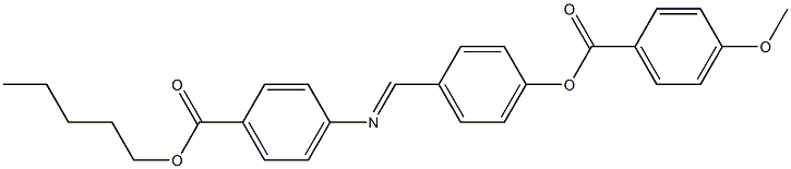 4-[4-(4-Methoxybenzoyloxy)benzylideneamino]benzoic acid pentyl ester Struktur