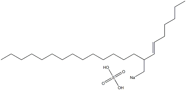 Sulfuric acid 2-(1-heptenyl)hexadecyl=sodium ester salt Struktur