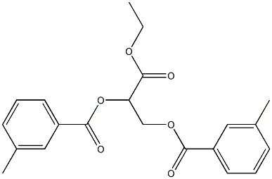 (-)-2-O,3-O-Di(m-methylbenzoyl)-D-glyceric acid ethyl ester Struktur