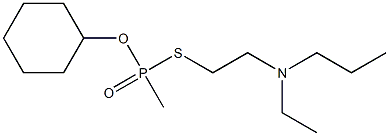 Methylphosphonothioic acid S-[2-[diethyl(methyl)aminio]ethyl]O-cyclohexyl ester Struktur