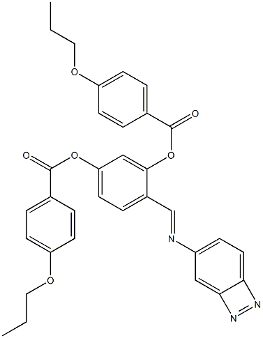 Bis[4-propoxybenzoic acid]4-[(azobenzen-4-yl)iminomethyl]-1,3-phenylene ester Struktur