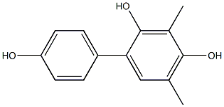 3,5-Dimethyl-1,1'-biphenyl-2,4,4'-triol Struktur