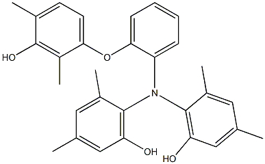 N,N-Bis(6-hydroxy-2,4-dimethylphenyl)-2-(3-hydroxy-2,4-dimethylphenoxy)benzenamine Struktur