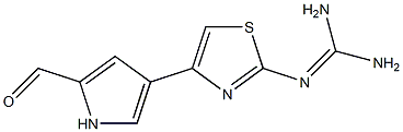 2-(Diaminomethyleneamino)-4-(2-formyl-1H-pyrrol-4-yl)thiazole Struktur