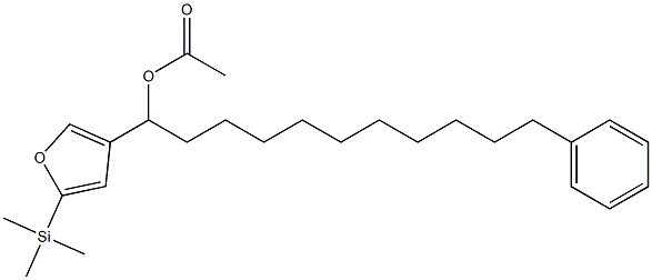 Acetic acid 1-[5-(trimethylsilyl)-3-furyl]-11-phenylundecyl ester Struktur