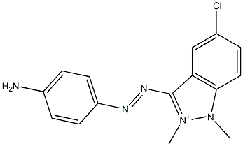 3-[(4-Aminophenyl)azo]-5-chloro-1,2-dimethyl-1H-indazol-2-ium Struktur