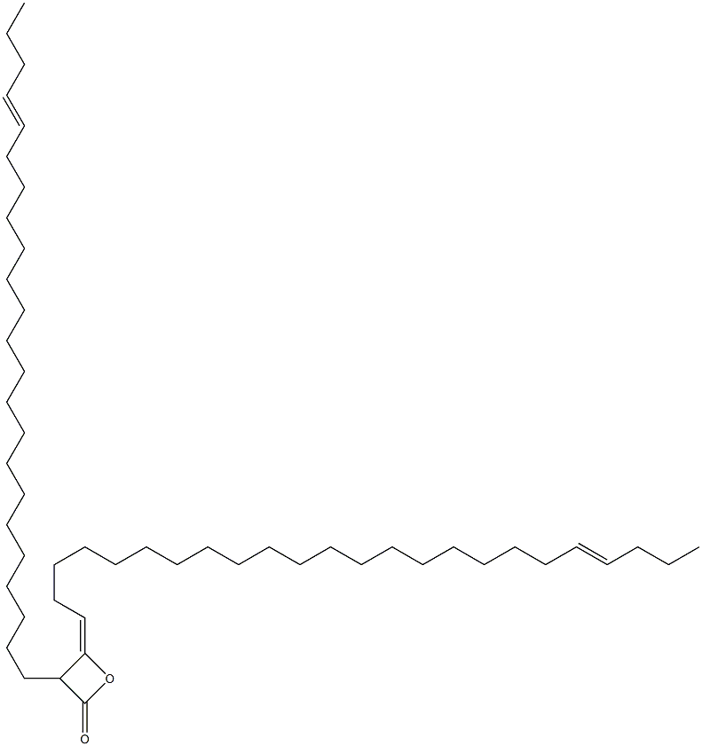 3-(19-Tricosenyl)-4-(20-tetracosen-1-ylidene)oxetan-2-one Struktur