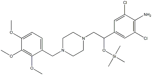 1-(2,3,4-Trimethoxybenzyl)-4-[2-(trimethylsilyloxy)-2-(4-amino-3,5-dichlorophenyl)ethyl]piperazine Struktur