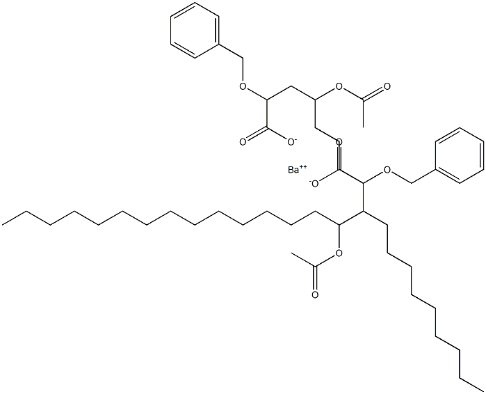 Bis(2-benzyloxy-4-acetyloxystearic acid)barium salt Struktur