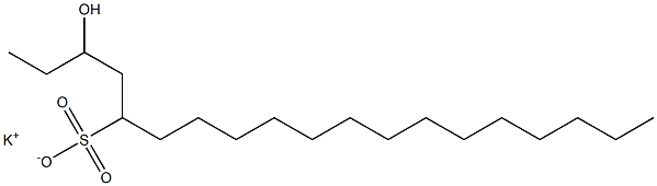 3-Hydroxynonadecane-5-sulfonic acid potassium salt Struktur