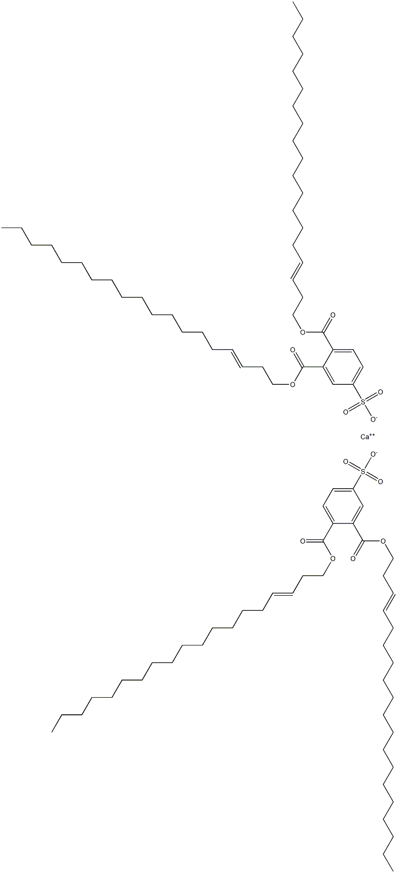 Bis[3,4-di(3-nonadecenyloxycarbonyl)benzenesulfonic acid]calcium salt Struktur