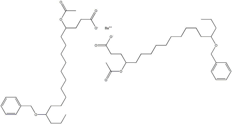 Bis(15-benzyloxy-4-acetyloxystearic acid)barium salt Struktur