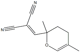 (3,4-Dihydro-2,5-dimethyl-2H-pyran-2-yl)methylenemalononitrile Struktur