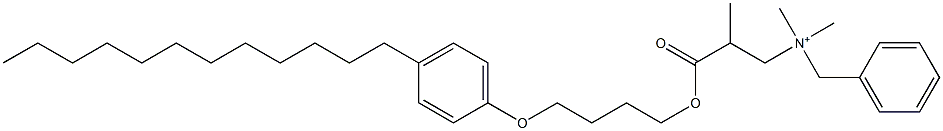 N,N-Dimethyl-N-benzyl-N-[2-[[4-(4-dodecylphenyloxy)butyl]oxycarbonyl]propyl]aminium Struktur