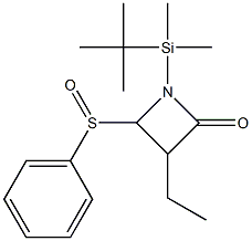 1-(tert-Butyldimethylsilyl)-3-ethyl-4-(phenylsulfinyl)azetidin-2-one Struktur