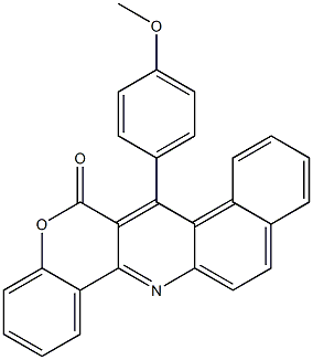 7-(4-Methoxyphenyl)-6H-benzo[f][1]benzopyrano[4,3-b]quinolin-6-one Struktur