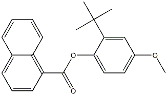 1-Naphthoic acid 2-tert-butyl-4-methoxyphenyl ester Struktur