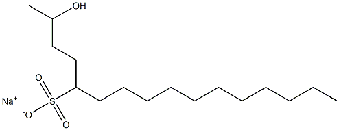 2-Hydroxyhexadecane-5-sulfonic acid sodium salt Struktur