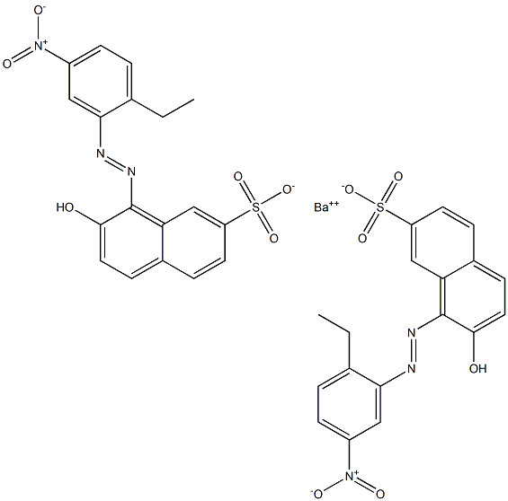 Bis[1-[(2-ethyl-5-nitrophenyl)azo]-2-hydroxy-7-naphthalenesulfonic acid]barium salt Struktur