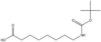 8-[(tert-Butyloxycarbonyl)amino]octanoic acid Struktur