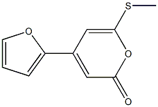 4-(2-Furyl)-6-(methylthio)-2-pyrone Struktur