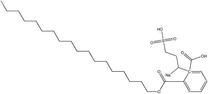 Phthalic acid 1-octadecyl 2-(1-sodiosulfopropyl) ester Struktur