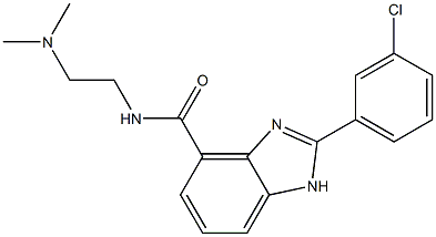 2-(3-Chlorophenyl)-N-[2-(dimethylamino)ethyl]-1H-benzimidazole-4-carboxamide Struktur