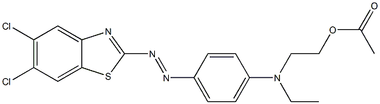 2-[4-[N-(2-Acetoxyethyl)-N-ethylamino]phenylazo]-5,6-dichlorobenzothiazole Struktur