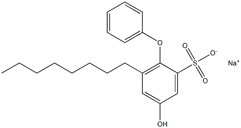 4-Hydroxy-6-octyl[oxybisbenzene]-2-sulfonic acid sodium salt Struktur