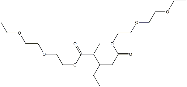 3-Ethyl-4-methylglutaric acid bis[2-(2-ethoxyethoxy)ethyl] ester Struktur