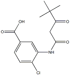 4-Chloro-3-[(4,4-dimethyl-3-oxovaleryl)amino]benzoic acid Struktur