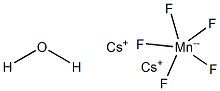 Cesium pentafluoromanganate(III) hydrate Struktur