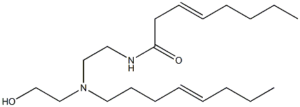 N-[2-[N-(2-Hydroxyethyl)-N-(4-octenyl)amino]ethyl]-3-octenamide Struktur