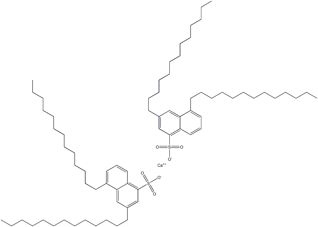 Bis(3,5-ditridecyl-1-naphthalenesulfonic acid)calcium salt Struktur