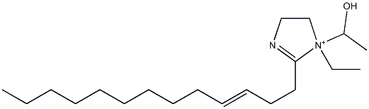 1-Ethyl-1-(1-hydroxyethyl)-2-(3-tridecenyl)-2-imidazoline-1-ium Struktur