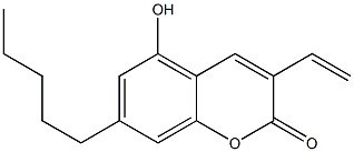 3-Ethenyl-5-hydroxy-7-pentyl-2H-1-benzopyran-2-one Struktur