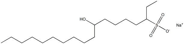 8-Hydroxyoctadecane-3-sulfonic acid sodium salt Struktur