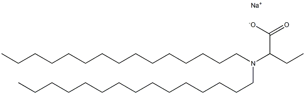 2-(Dipentadecylamino)butyric acid sodium salt Struktur