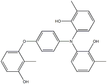 N,N-Bis(2-hydroxy-3-methylphenyl)-4-(3-hydroxy-2-methylphenoxy)benzenamine Struktur