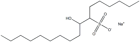 8-Hydroxyheptadecane-7-sulfonic acid sodium salt Struktur