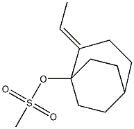 Methanesulfonic acid (E)-2-ethylidenebicyclo[3.2.2]nonan-1-yl ester Struktur